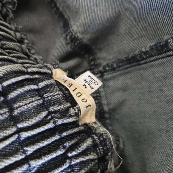 Jodifl Wide Leg Red Leopard Striped Track Elastic Waist Jeans, M - Picture 8 of 10